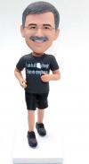 Custom running man bobblehead doll