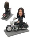 Custom Female Motorcycle Bobblehead