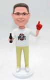 Custom NO 1 fan OHOSTATE Bobblehead with beer