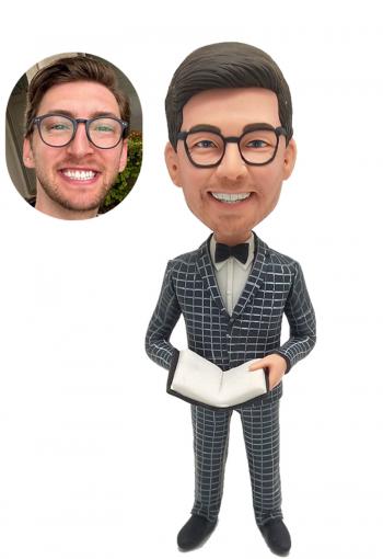 Custom bobblehead wedding officiant best gift ever