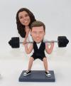 custom wedding bobbleheads-groom holding the bride