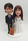 Custom cake topper bobblehead wth guitar