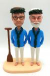 Custom gay wedding cake topper beach theme