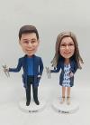 2 Custom Bobbleheads- Personalized fingure doll