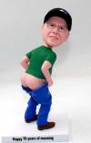 Custom bobbleheads mooning funny birthday gifts