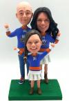 Custom family cake topper bobbleheads