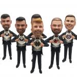 Groomsmen bobbleheads - Personalized Gifts set of 6 Groomsman bobble head Best man gifts Groomsmen Proposal Gifts Unique Wedding Gifts [2329]