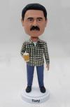 Custom bobbleheads- man holding a drink