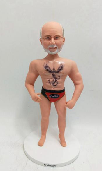 Custom bobbehead muscular man