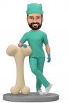 Custom veterinary bobblehead Vet custom bobblehead with dog bone