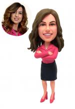 Office lady bobbleheads custom bubble head doll [C7126]