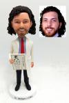 Custom optometrist bobblehead with eyechart