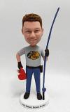 Custom bobblehead doll-Fishing go fishing