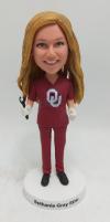 Custom female dentist bobblehead