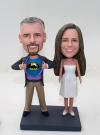 Custom cake topper bobleheads for couple