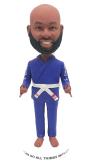 Custom bobblehead doll In blue Judo Suit