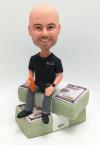 Custom bobblehead Sitting on Money