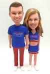 Custom couple bobblehead cheer lady