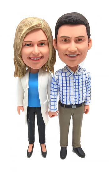 Custom bobblehead Christmas gifts for parents doctor mom