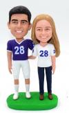 Custom couple bobblehead baseball theme