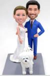 Custom classic wedding cake topper