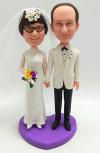 Custom wedding cake topper with heart shap base