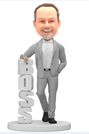 Custom boss bobblehead doll made from photo