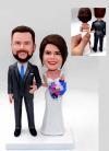 Custom wedding bobblehead cake topper