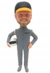 Custom Bobble Head Race Car Driver with Helmet